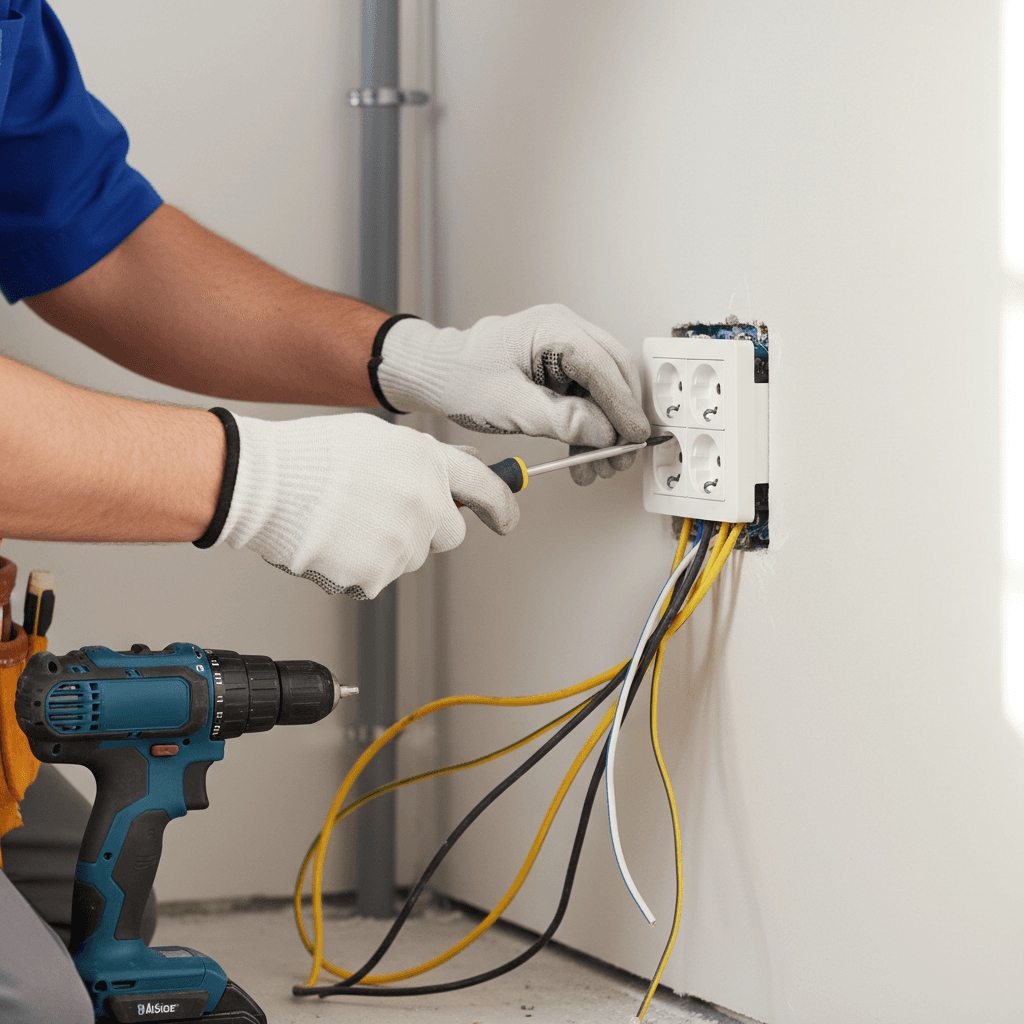 Outlet and switch work