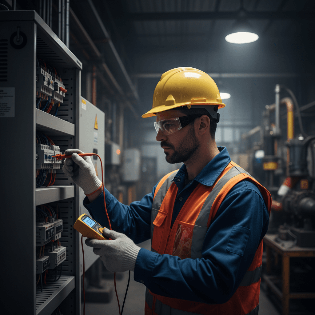 Experienced electrician from local Clinton company